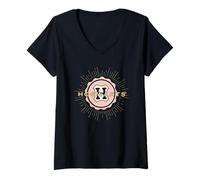 Donna Harry Potter Hogwarts Spark Stamp Maglietta con Collo a V