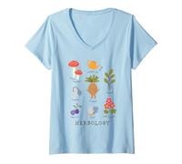 Donna Harry Potter Lets Learn Herbology Maglietta con Collo a V