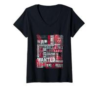 Donna Harry Potter, Motivo Halloween Bellatrix Lestrange Wanted Maglietta con Collo a V