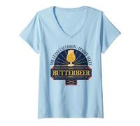 Donna Harry Potter Nuovo Design 2025 Butterbeer Magic Maglietta con Collo a V