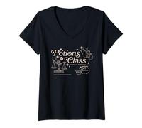 Donna Harry Potter Nuovo Design 2025 Pozioni Studio Classe Maglietta con Collo a V