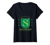 Donna Harry Potter Nuovo Design 2025 Slytherin Pride Ambition Maglietta con Collo a V