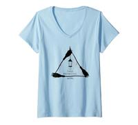 Donna Harry Potter The Three Broomsticks Maglietta con Collo a V