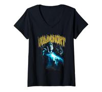 Donna Harry Potter Voldemort Lightning Maglietta con Collo a V
