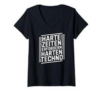 Donna HARTE ZEITEN ERFORDERN HARTEN TECHNO Maglietta con Collo a V