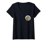 Donna Hawk guarda il uccello rapace regale birdwatching Maglietta con Collo a V