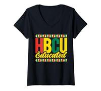 Donna HBCU Grad HBCU Laureato Storicamente Nero Maglietta con Collo a V