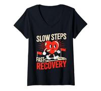 Donna Heart Surgery Recovery Bypass Survivor for Men Maglietta con Collo a V