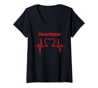 Donna Heartbeats don't lie Maglietta con Collo a V
