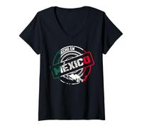 Donna Hecho en México - Mexican Souvenir Hispanic Maglietta con Collo a V
