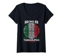 Donna Hecho en Tamaulipas Messico - Orgoglioso Messicano Maglietta con Collo a V