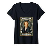 Donna Heinrich Heine Poeta Maglietta con Collo a V