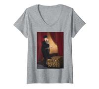 Donna Helen Mirren La Regina Primo Sospetto di Michael Grecco Maglietta con Collo a V