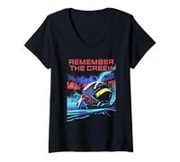 Donna Helldivers 2 Remember The Creek Smoking Helmet Video Game Maglietta con Collo a V
