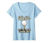 Donna Hello Is It Tee Stai cercando Un Divertente Giocatore di Giochi di Parole di Golf Maglietta con Collo a V