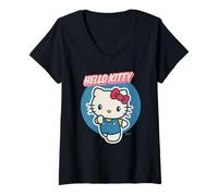 Donna Hello Kitty - Into The Blue Maglietta con Collo a V