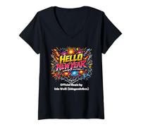 Donna Hello New Year, Musica Ufficiale Merch UDO W. Maglietta con Collo a V