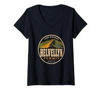 Donna Helvellyn 950m Lake District Cumbria Striding Edge Escursionismo Regno Unito Maglietta con Collo a V