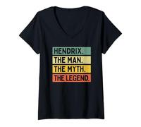 Donna Hendrix The Man The Myth The Legend Citazione personalizzata divertente Maglietta con Collo a V