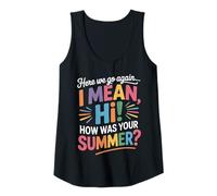 Donna Here We Go Again Summer Back to School Teacher & Student Canotta