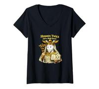 Donna Hermes Trismegistus? No È Hermes Due Volte e Mezzo Wojak Maglietta con Collo a V