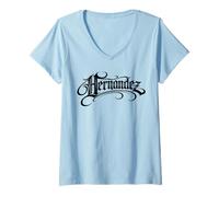 Donna Hernandez Cognome Family Pride Heritage Cognome Latino Maglietta con Collo a V