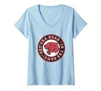 Donna High School Musical Get Cha Head In The Game Maglietta con Collo a V, Celeste, XL