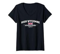 Donna High Wycombe England Maglietta con Collo a V
