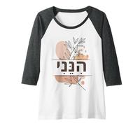 Donna Hineni Ebraico Here I Am Isaia 6:8 Mandami Boho Maglia con Maniche Raglan