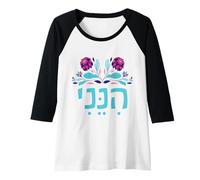 Donna Hineni Ebraico Here I Am Isaia 6:8 Mandami Maglia con Maniche Raglan