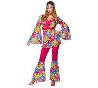 Donna Hippie Costume Estate Vestito Retrò Vestito Hippy 60s 70s Disco