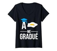 Donna Hispanic Graduation Class Mexicans Me Gradue Ahuevo Dichos Maglietta con Collo a V