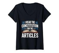 Donna History Teachers Read The Constitution Maglietta con Collo a V