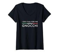 Donna Ho Fatto Tutto per Gli Gnocchi Maglietta con Collo a V