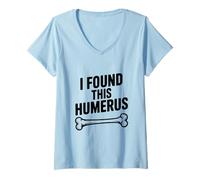 Donna Ho Trovato Questo Omero Divertente Gioco di Parole Maglietta con Collo a V
