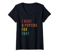Donna Ho Un Peptide Che Fa al Caso Tuo Maglietta con Collo a V