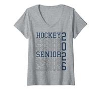 Donna Hockey Senior Night Hockey Senior 2026 Laurea 66 Maglietta con Collo a V