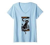 Donna Hocus Pocus Creature of the Night Halloween Maglietta con Collo a V