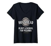 Donna Hogshead Is No Wizard School - Botte per Whisky Maglietta con Collo a V