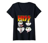 Donna Hoist Funny Snake Lover Rock And Roll Band Idea Regalo Maglietta con Collo a V