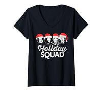 Donna Holiday Squad Tlaib AOC Omar Pressley A.O.C. Meme di Natale Maglietta con Collo a V