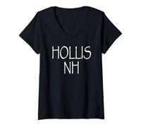 Donna Hollis NH New Hampshire Maglietta con Collo a V