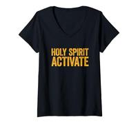 Donna Holy Spirit Activate Maglietta con Collo a V