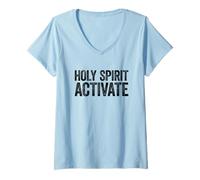 Donna Holy Spirit Activate Maglietta con Collo a V