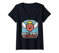 Donna Holy Spirit Activate Maglietta con Collo a V