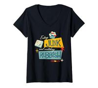 Donna Home Alone Junk Natale Maglietta con Collo a V