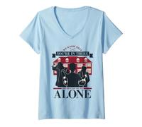 Donna Home Alone Know Natale Maglietta con Collo a V