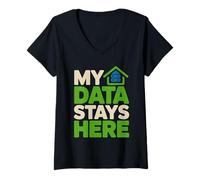 Donna Homelab Home Server Self Hosting Sysadmin Server Nerd Maglietta con Collo a V