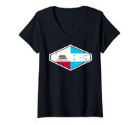 Donna Honduras Heritage: California Pride Maglietta con Collo a V