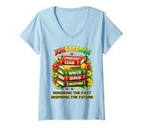 Donna Honor The Past Inspire The Future Juneteenth Pride Maglietta con Collo a V